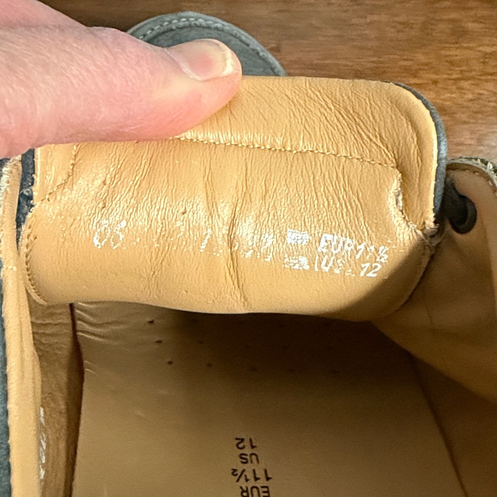 Mephisto Dark Gray Leather Sneakers Size 12 - Picture 8 of 8